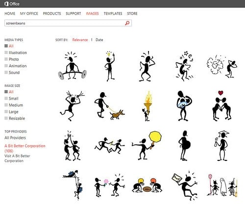 Screen Beans on Office Site